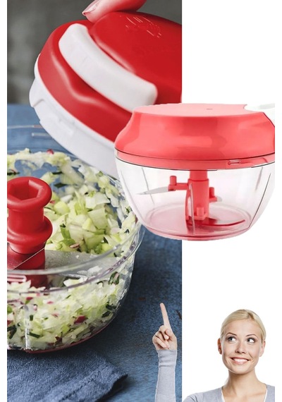 Mini Ipli El Rondosu Rende Sebze Doğrayıcı Blender Pembe