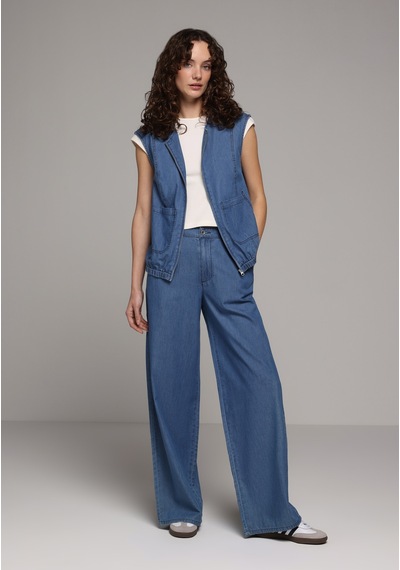 Colin's Colins Regular Fit Kadın Mid İndigo Denim Yelek Cl1081427 Q1.v1 Dn45031