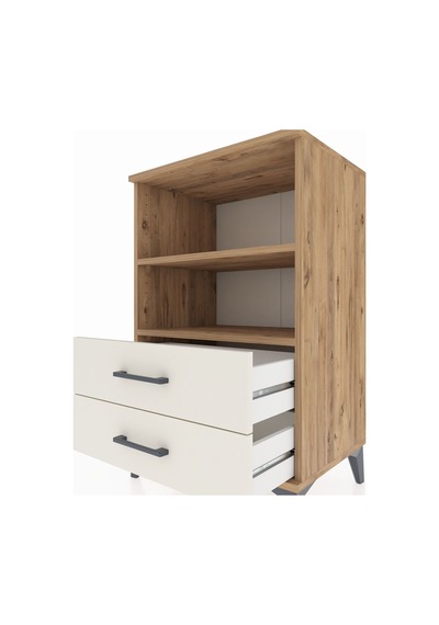 Hyperion Komodin 2 Raflı 2 Çekmeceli 60x44x96 Çam-aytaşı Çam