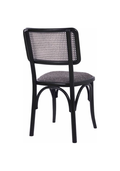 Sofa Hazeranlı Ahşap İskandinav Sandalye Siyah - Gri