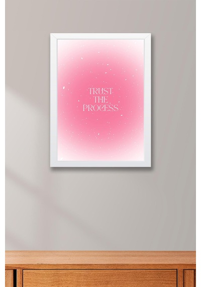 Trust The Process Çerçeveli Tablo Aura Enerji Renkleri - Sürece Güven