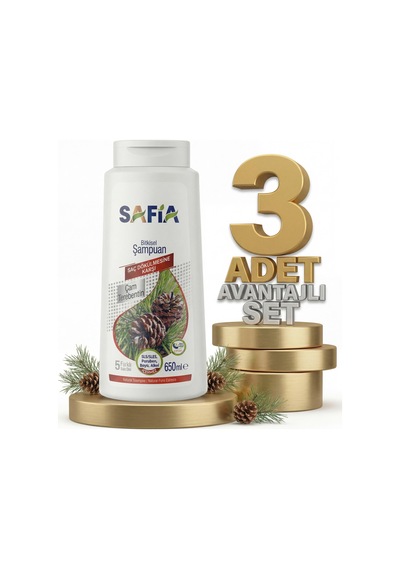 Safia Saç Dökülmesine Karşı Şampuan 3x650 Ml Dökülen