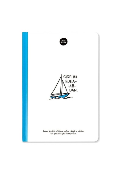 Keskin Color Hisli Şeyler 14x20cm 64yp Çizgili Sert Kapak Ciltli Defter - Gidelim Buralardan No Color