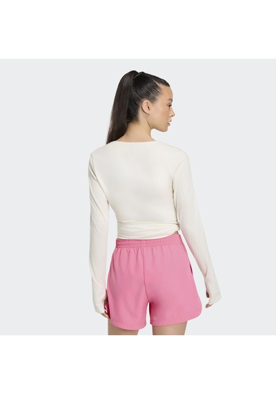 Adidas Studio Soft Ballet Wrap Kadın Beyaz Üst Ky1958