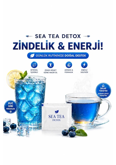 Sea Tea Bitkisel Çay Sıcak & Soğuk Form Çayı 60'lı