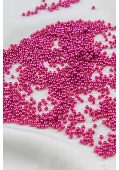 Fuşya 3 Mm Plastik İnci Boncuk Takı Aksesuar Malzemesi 25 Gr