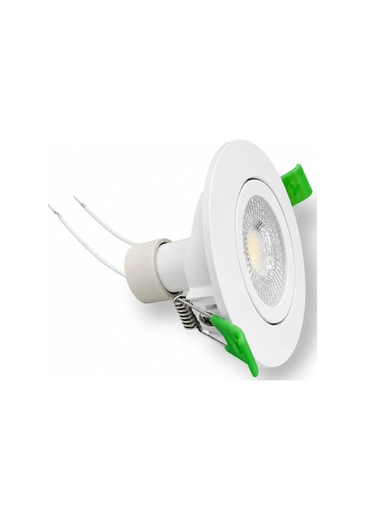 Genel Gu10 Led Spot Armatür Seti Beyaz Kasa Dahil 4000k Doğal Beyaz Yuvarlak Spot Lamba Tak Çalıştır 6,5cm Uyumlu Enerji Sınıfı A