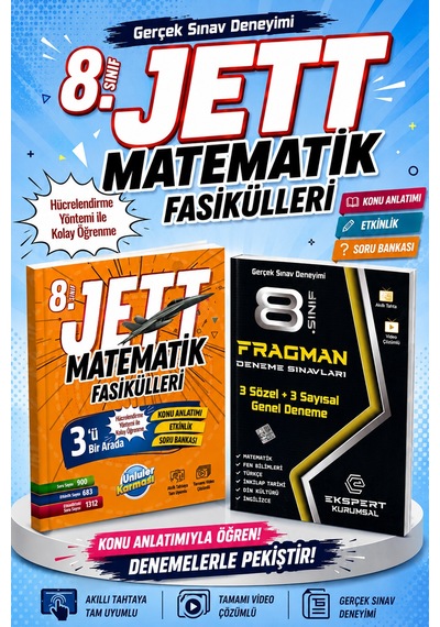 8.sınıf Jett Matematik Fasikülleri -3 Fragman Deneme