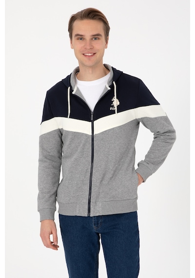 U.s. Polo Assn. Erkek Gri Melanj Hırka Örme 50309005-vr086 Grı Melanj