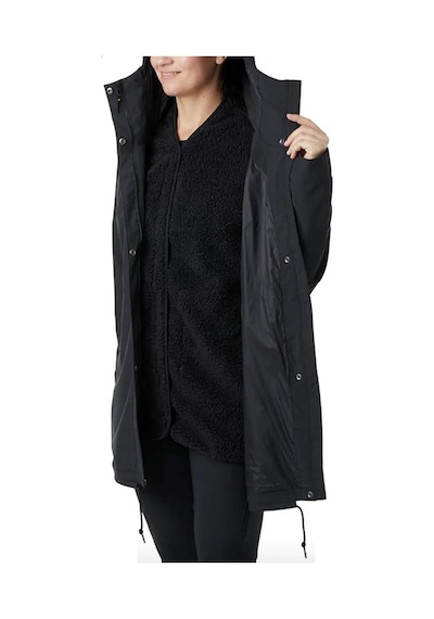 Columbia Here And There Interchange Jacket Kadın 3 İn 1 Uzun Mont Siyah Siyah