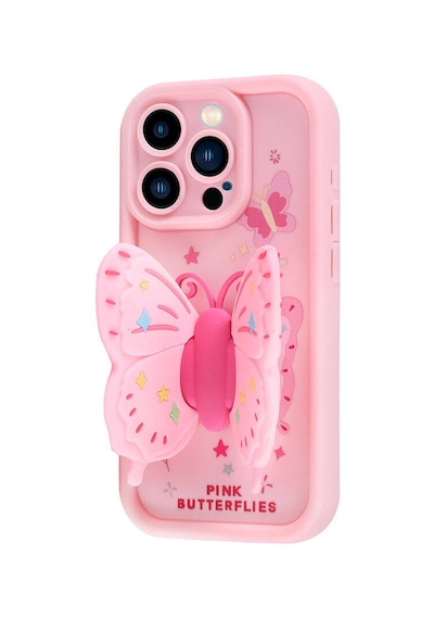 Zore Apple Uyumlu iPhone 14 Pro Max Kılıf Kamera Korumalı Figür Tasarımlı Kapya Kapak-pembe Aç Pembe Açık