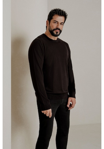 AC&Co / Altınyıldız Classics Altinyildiz Classics Erkek Siyah Standart Fit Normal Kesim Bisiklet Yaka Triko 4A4923100001SYHXL Siyah
