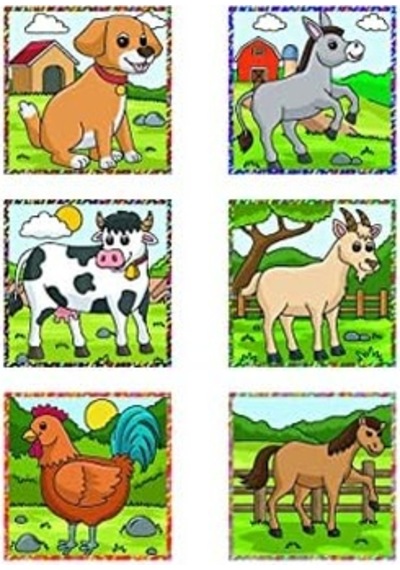 Çiftlik Hayvanları 3d Puzzle - 9 Küp 6 Yapboz