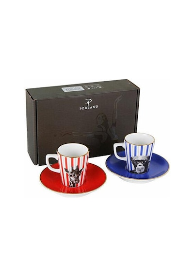 Porland Wild Life Monkey-Giraffe Kahve Takımı 4 Parça 04ALM005320