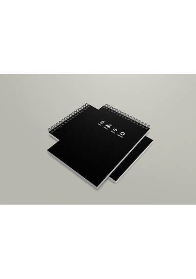 Notebook for Developers - Eat Sleep Code Repeat - Siyah - Kısmi Lak'lı Yumuşak Kapak - 50 Yaprak - Kareli - Spiralli Bloknot