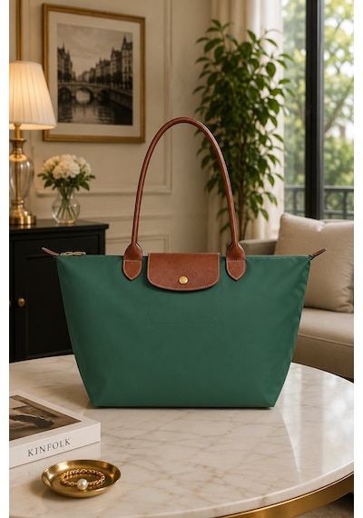 Longchamp Kadın Omuz Çantası Medium L2605 089 Yeşil