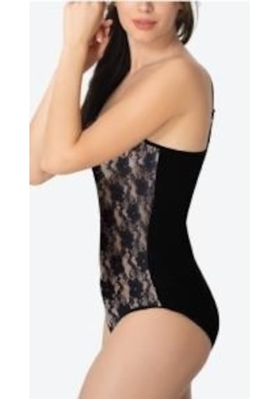 İmer Bayan Modal Önü Bütün Dantelli İp Askılı Çıtçıtlı Body 1101
