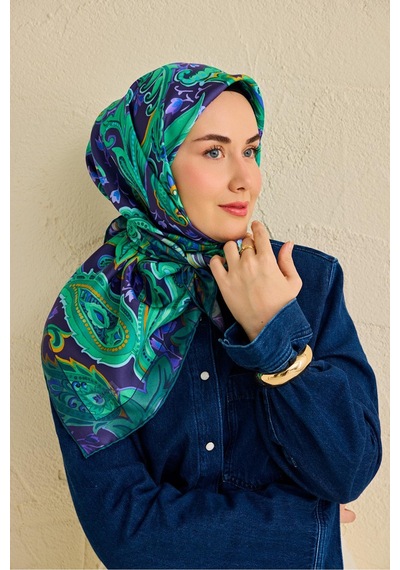 Silk Home Twill İpek Eşarp 11504-01 Lacivert
