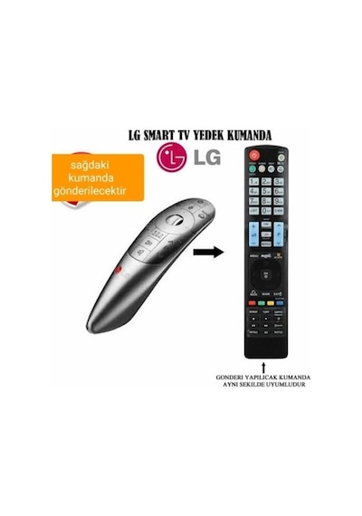Lg Iron Star Lg Smart Tv Uyumlu Yedek Kumanda Sihirli Mouse Fonksiyonlu, Kızılötesi Bağlantı Destekli