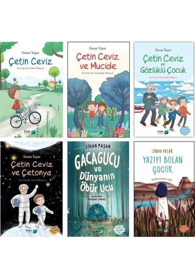 Sinan Yaşar 6 Kitap Set / Çetin Ceviz - Gacagucu - Yazıyı Bulan Çocuk