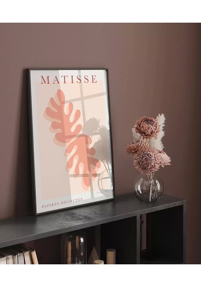 Çerçevesiz Poster Matisse Pembe Bitki