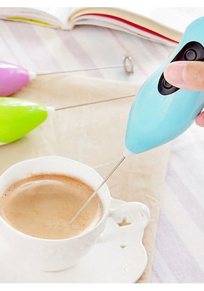 Pilli Mini Mixer Kahve Süt Köpürtücü Karıştırıcı Cappuccino Mixer Plastik Diğer