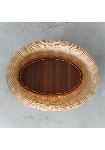 Handanrattan Ahşap Tabanlı El Örgüsü Rattan Düzenleyici Sepet - Oval Dekoratif Organizer Acı Kahve - Hasır Kahve Handanrattan Ahşap Tabanlı El Örgüsü Rattan Düzenleyici Sepet - Oval Dekoratif Organizer Acı Kahve - Hasır Kahve