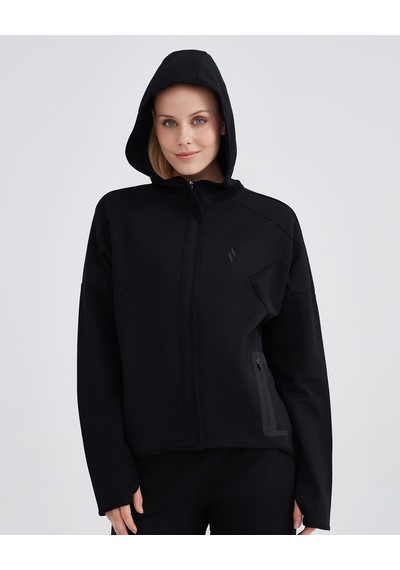 Skechers W 2Xı-Lock Full Zip Hoodie Sweatshirt Kadın Siyah Fermuarlı Eşofman Üstü S232209-001 Skechers W 2Xı-Lock Full Zip Hoodie Sweatshirt Kadın Siyah Fermuarlı Eşofman Üstü S232209-001