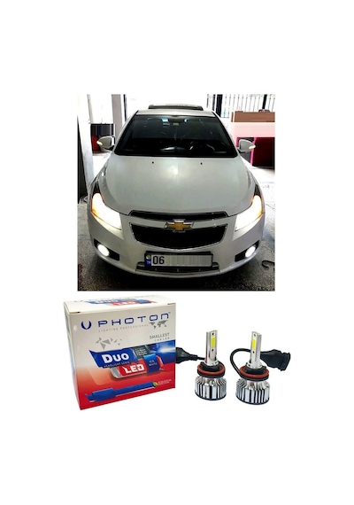Chevrolet Cruze Led Xenon Uzun + Kısa Far Ampulü H4 Duo Yeni Seri Beyaz