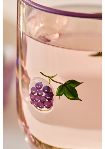 Karaca Desenli Kadeh 390 Ml Mor
