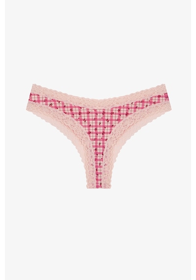 Penti Açık Pembe Rahat Pamuklu Çiçekli Brazilian Külot Soft Pınk