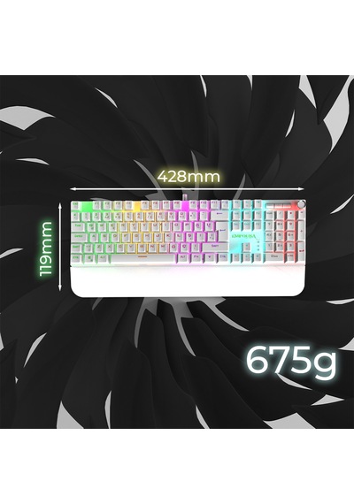 Ikg-430t Mekanik Gaming Klavye Red Switch Rgb Led 17 Efekt Ses Düğmeli Anti Ghosting 105 Tuş