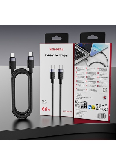Ven-dens Vd-dcm05 Premium Usb-c Hızlı Şarj Kablosu 60w - 2 Metre