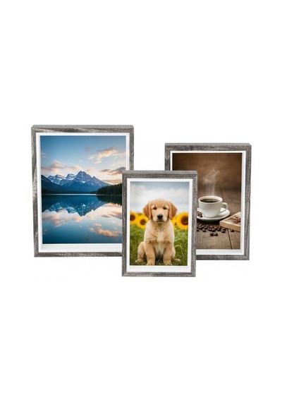 Premium Serisi Ahşap Resim Çerçevesi 3' Lü Set 10 15-13 18-15 20 Cm