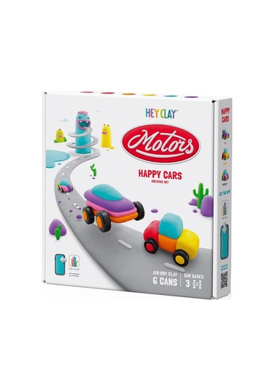 Hey Clay Yaratıcı Kil Seti - Happy Cars