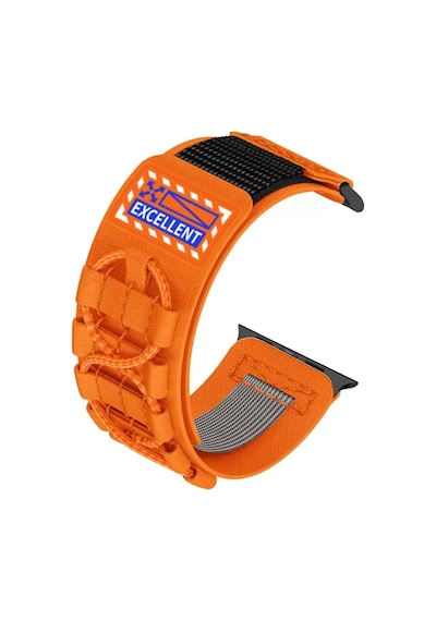 Apple Uyumlu  Watch  7 8 9 Ultra Ultra 2 49mm Redclick K-112 Orbital Halat Tasarımlı Naylon Kumaş Hasır Kordon