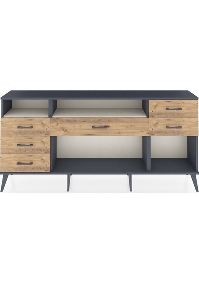 Arges Konsol 2 Raflı 6 Çekmeceli 176x30x83 Antrasit-aytaşı/çam Aytaşı/çam Arges Konsol 2 Raflı 6 Çekmeceli 176x30x83 Antrasit-aytaşı/çam Aytaşı/çam