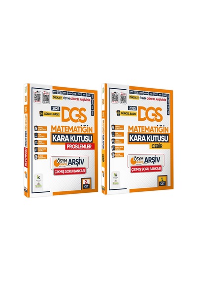 2025 Dgs Matematiğin Kara Kutusu 1. -2.cilt Ösym Çıkmış Soru Bankası 2li Set Video/pdf Çözümlü
