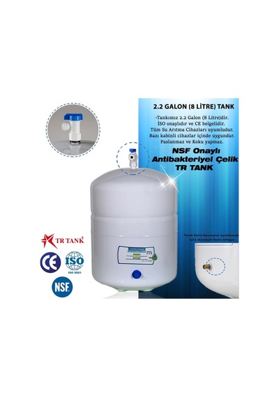 WaterMelon Wm21 Premium 5+5 Ultramineral 8 Litre Metal Tanklı 10 Aşamalı Pompasız 80 GPD WaterMelon Membranlı Su Arıtma Cihazı