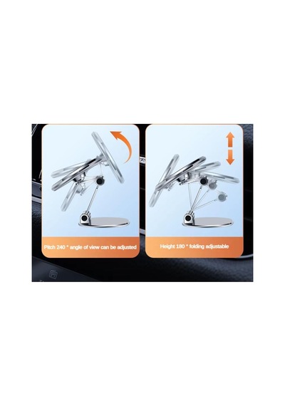 İphone 11/12/13/14/15/16 Plus/16 Pro Max İçin Magsafe İle Uyumlu Manyetik Mıknatıslı 360 Derece Dönebilen Katlanabilir Tutucu Kısmı Ayarlanabilir Araç İçi Telefon Tutucu 2 Mixed