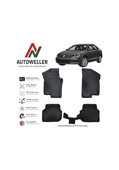 Volkswagen Jetta 2011-2018 Havuzlu Oto Paspas