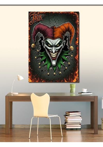 Kanvas Tablo Joker Gülümsemesi Çizimi 50cmx70cm