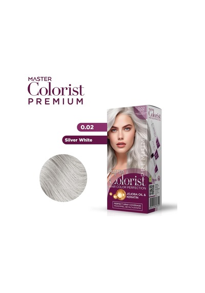 Premıum Yarı Kit Set Saç Boyası 0.02 Silver White