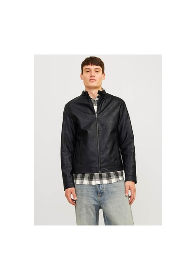 Jack & Jones Erkek Pu Deri Mont Ve Ceket Siyah