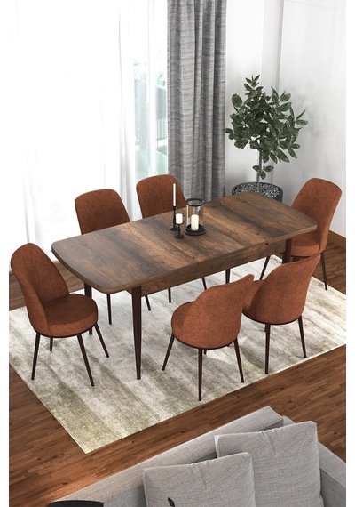 Canisa Kor Serisi 70x114 Açılabilir Mutfak Masası Takımı Barok Desen Masa 6 Kiremit Sandalye Masa Barok Sandalyeler Kiremit Canisa Kor Serisi 70x114 Açılabilir Mutfak Masası Takımı Barok Desen Masa 6 Kiremit Sandalye Masa Barok Sandalyeler Kiremit