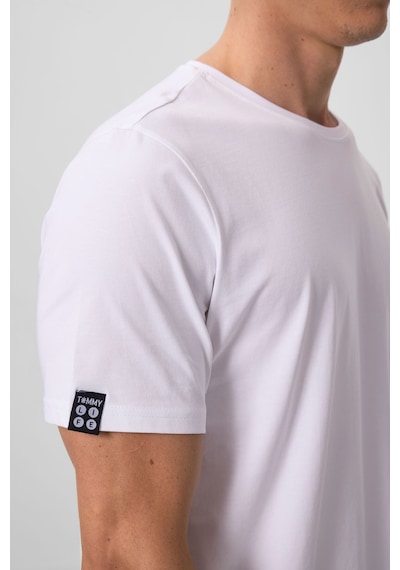 Tommy Life Beyaz Erkek Basic Kısa Kol Standart Kalıp O Yaka T-shirt - 87911 Beyaz