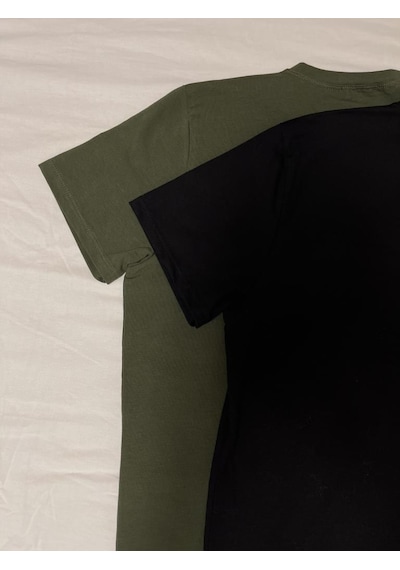 Erkek Slim Fit Dar Kesim Bisiklet Yaka Kısa Kol Pamuklu 2'li Tişört Paketi
