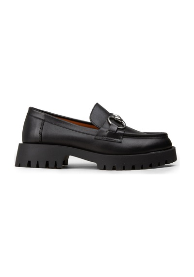 Deery Kadın Hakiki Deri Siyah Tokalı Loafer - 02037zsyhe01