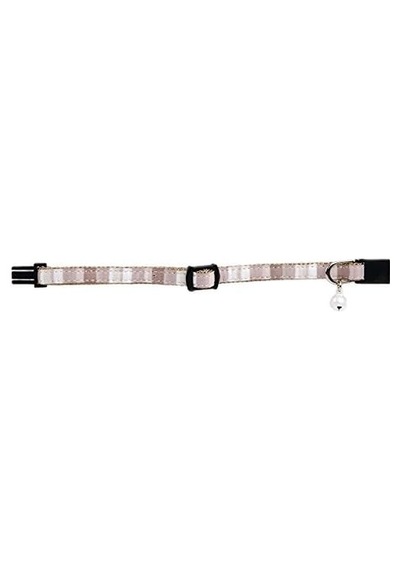 Yavru Kedi Boyun Tasması, Zilli, Bej, 16-32cm