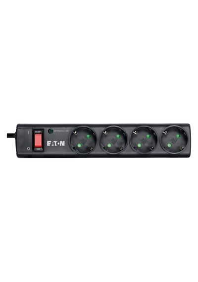 Eaton PS4D 2500W Anahtarlı 4'lü Akım Korumalı Priz Siyah